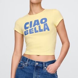 GAP Ciao Bella Crop Graphic T-Shirt
